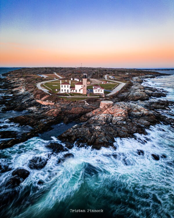 Beavertail Lighthouse Drone